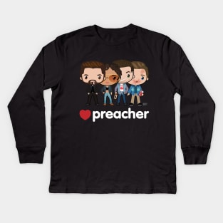 Love Preacher - Tulip, Jesse, Cass & Eugene Kids Long Sleeve T-Shirt